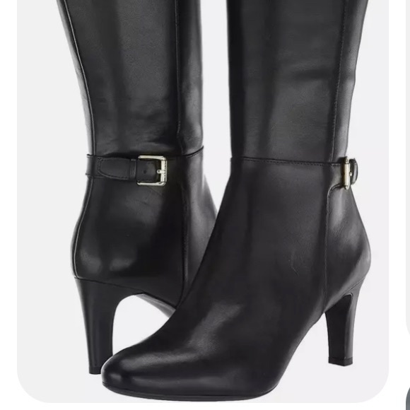 NIB Lauren Ralph Lauren Eastwell Fashion Boot, Black, Size 6.0 - Picture 5 of 8
